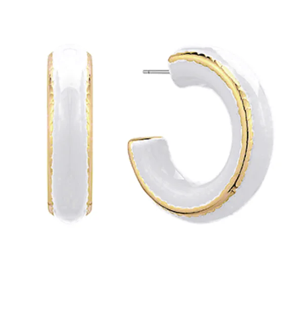 Bohemian Style Earrings-Color Coated Acrylic Hoops