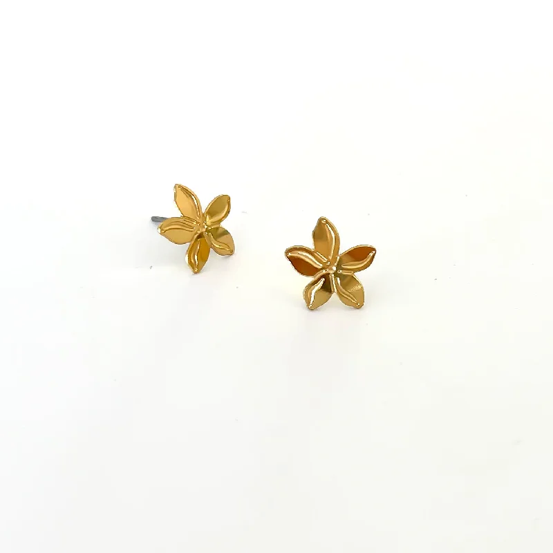 Luxury Wedding Earrings-Tiny Plumeria