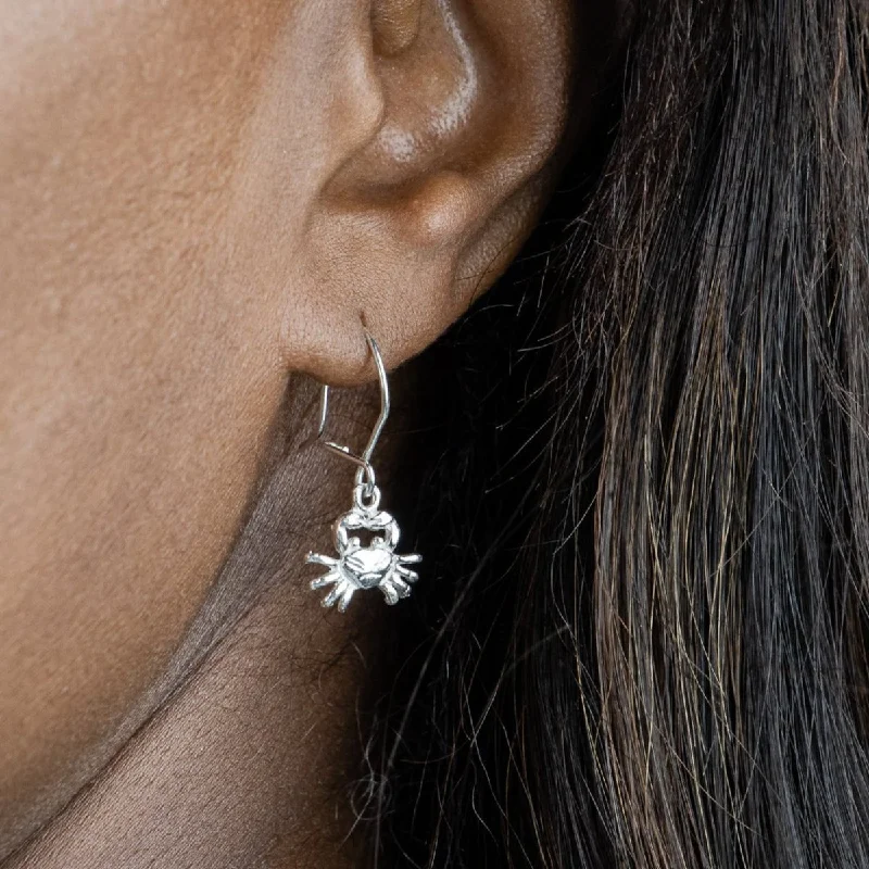 Simple Hoop Earrings-Caribbean Crab Cancer Short Earring