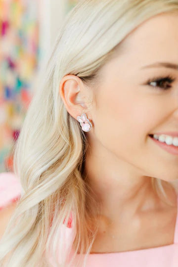 Lightweight Earrings for Summer-Beaded Peep Stud Earrings