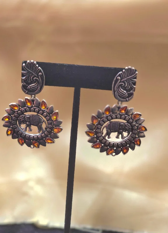 Modern Geometric Earrings-Gorgeous Brown Color Elephant Design Earrings For Women