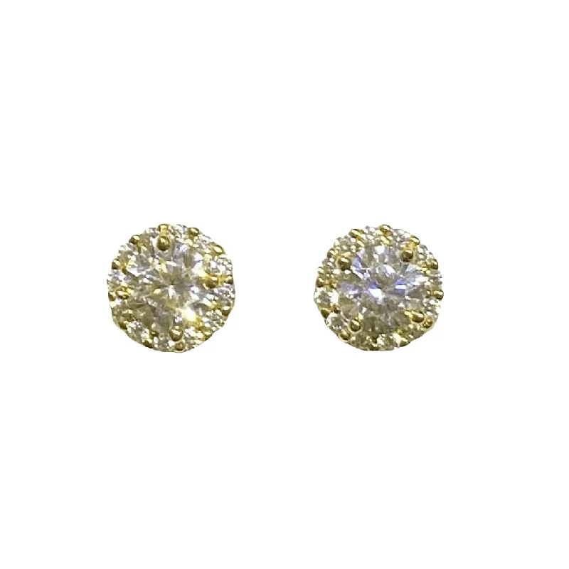 Black Earrings for Women-Adriene Round (S) Studs