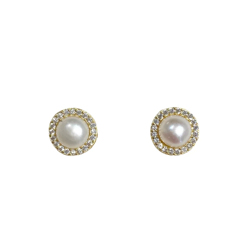 Retro Vintage Earrings-Pearlea Sparkle S Studs