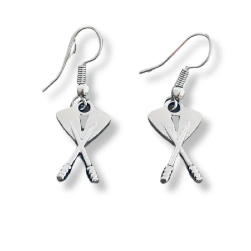 Handcrafted Earrings for Women-Crew Rowing Dangle Earrings