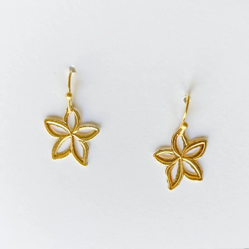 Silver Earrings for Weddings-Dancing Plumeria Earrings