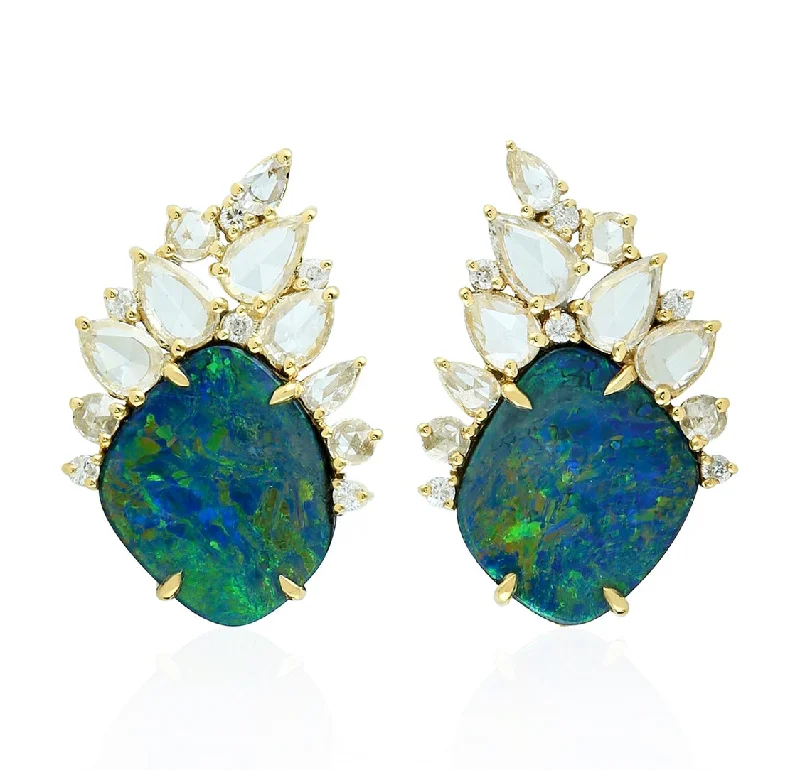 Trendy Hoop Earrings-Ritzy Opal Earrings