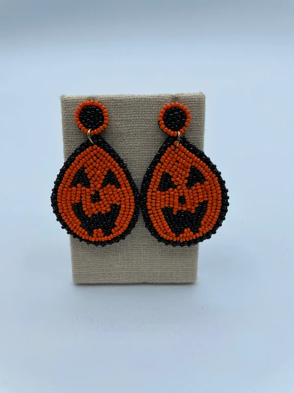 Cute Dangle Earrings-Jack O Lantern Earrings