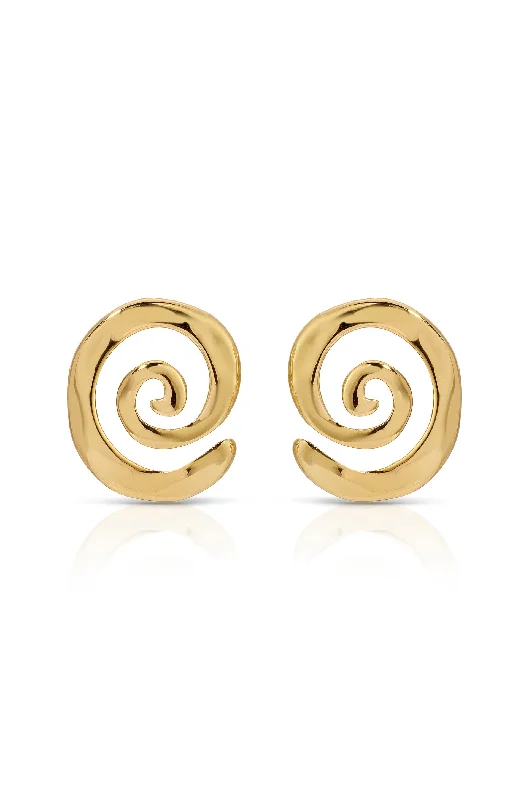 Elegant Dangle Earrings-Aura Swirl Studs