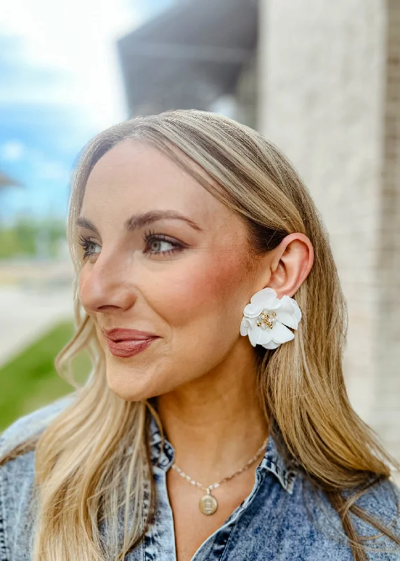 Fashionable Ear Cuffs-Puff Flower Earrings