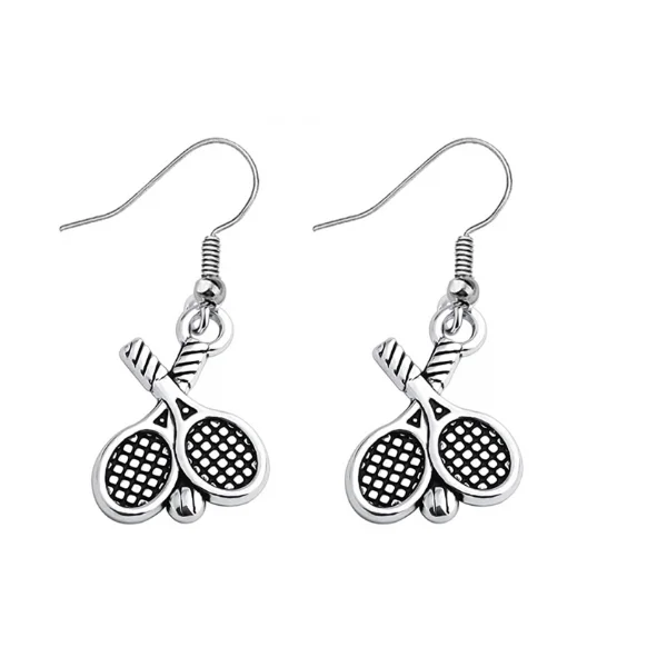 Chic Stud Earrings-Tennis Racket Earrings