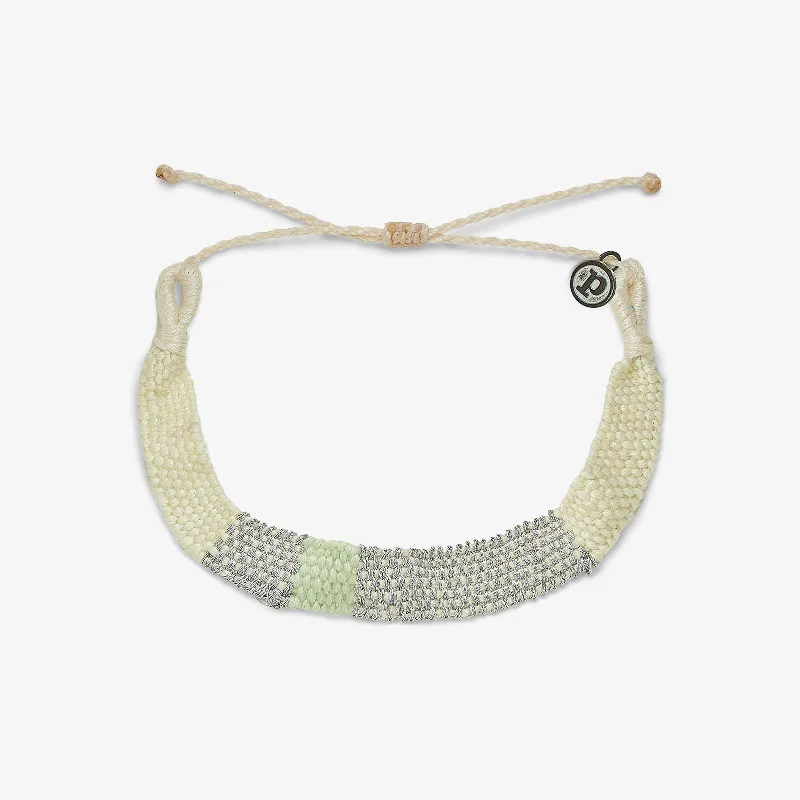 Simple Sterling Silver Bracelet-Metallic Woven Bracelet