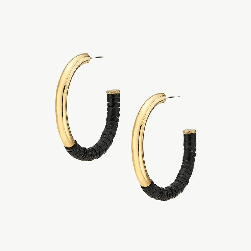 Rose Gold Drop Earrings-Karamu Horn Hoop Earrings