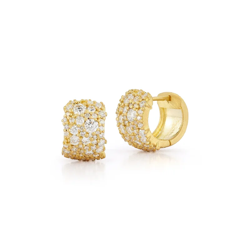 Tassel Earrings for Women-Wide Diamond Huggies