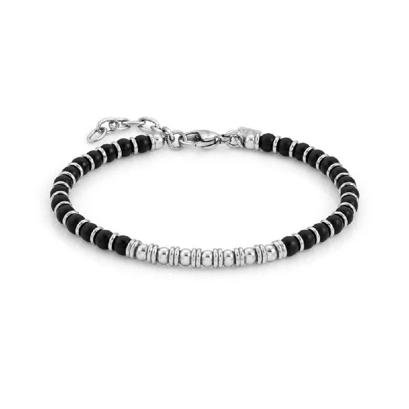 Double Strand Bracelet-Nomination Instinct Black Onyx Bracelet