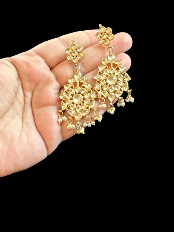 Layered Gold Earrings-DER626 pachi kundan earrings ( READY TO SHIP )