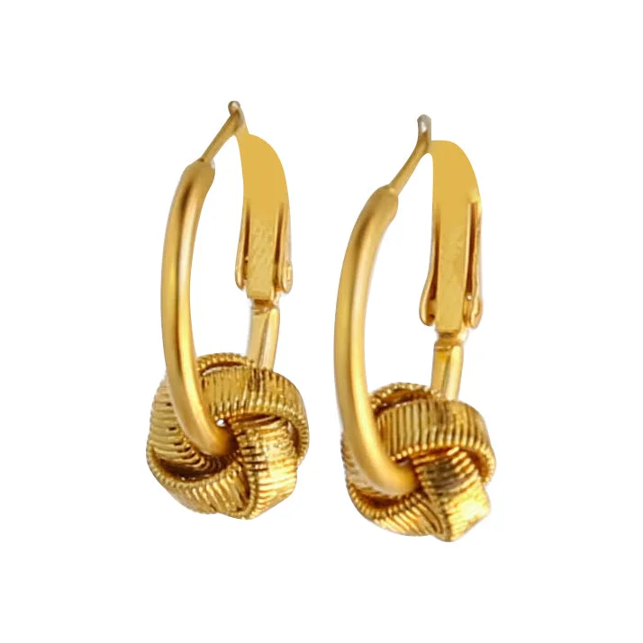 Fashion Bead Earrings-Betz Hoop