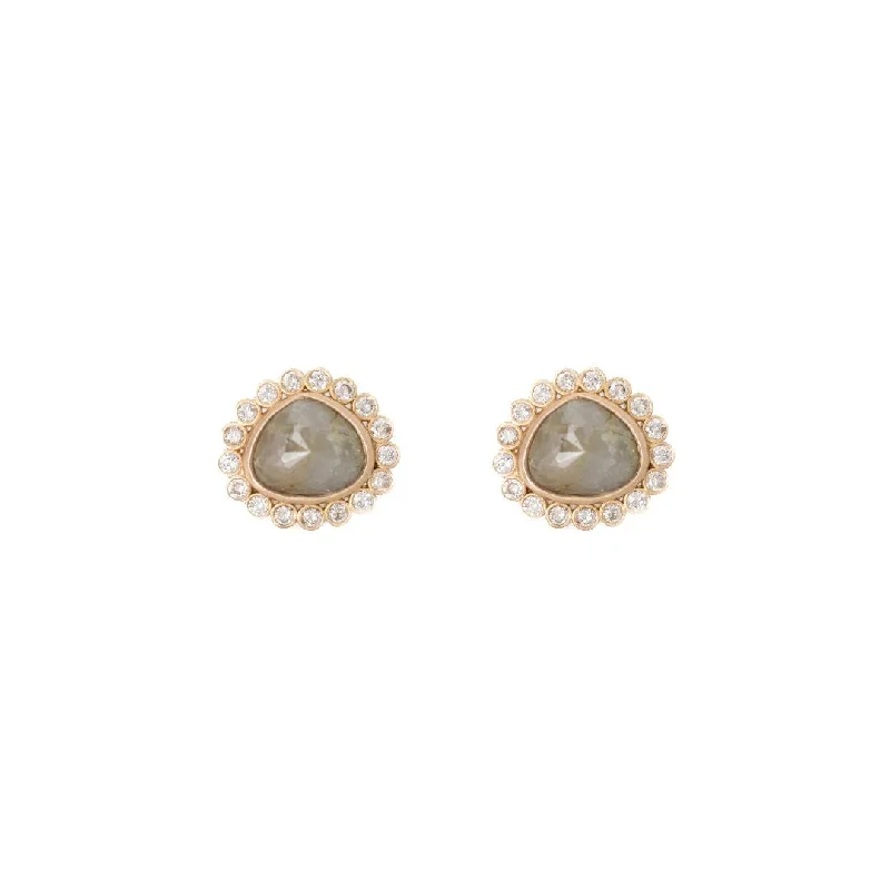 Statement Gold Earrings-Imperial Sparkle Pear Studs