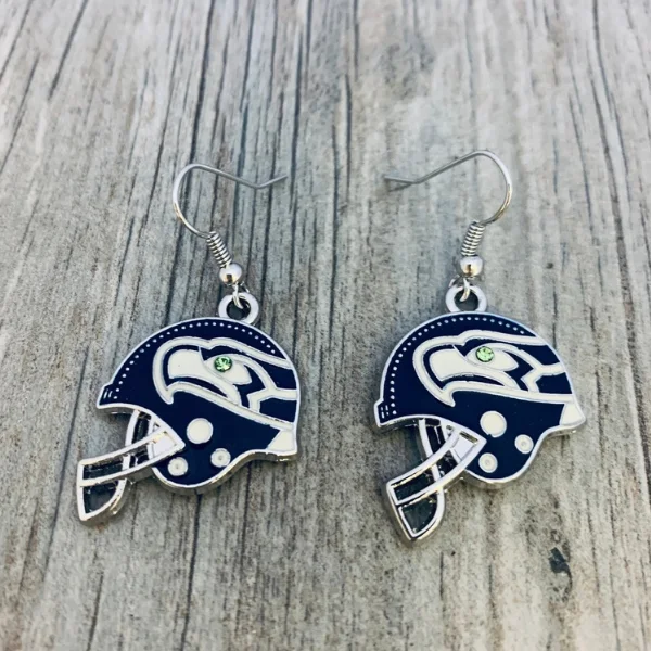 Lightweight Earrings for Summer-Seattle Seahawk Earrings