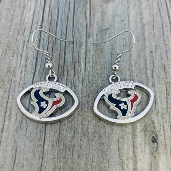 Large Crystal Earrings-Texas Titans Earrings