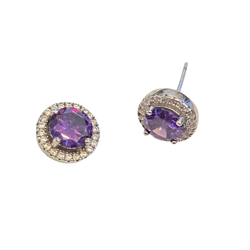 Butterfly Earrings for Girls-Adriene Birthstone Sparkle SILVER Studs