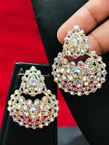 Tassel Earrings for Women-Marvelous MultiColor American Diamond Earrings For Women