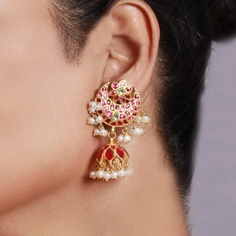 Statement Earrings for Parties-Silver Majestic Earring