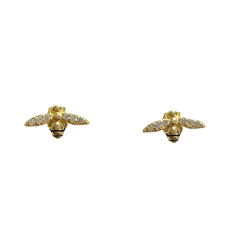 Eco-Friendly Earrings-Bumble Bee Studs