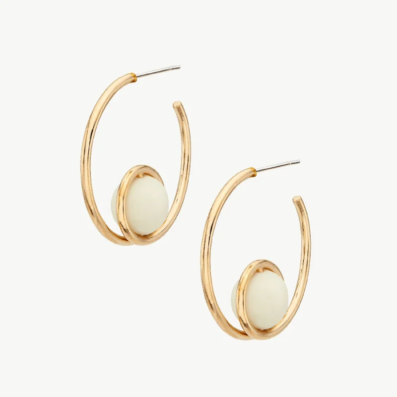 Stylish Dangling Earrings-Mpira Bone Hoop Earrings