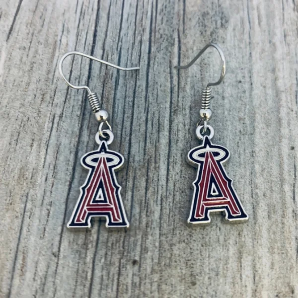 Luxury Pearl Earrings-Los Angeles Angels Earrings