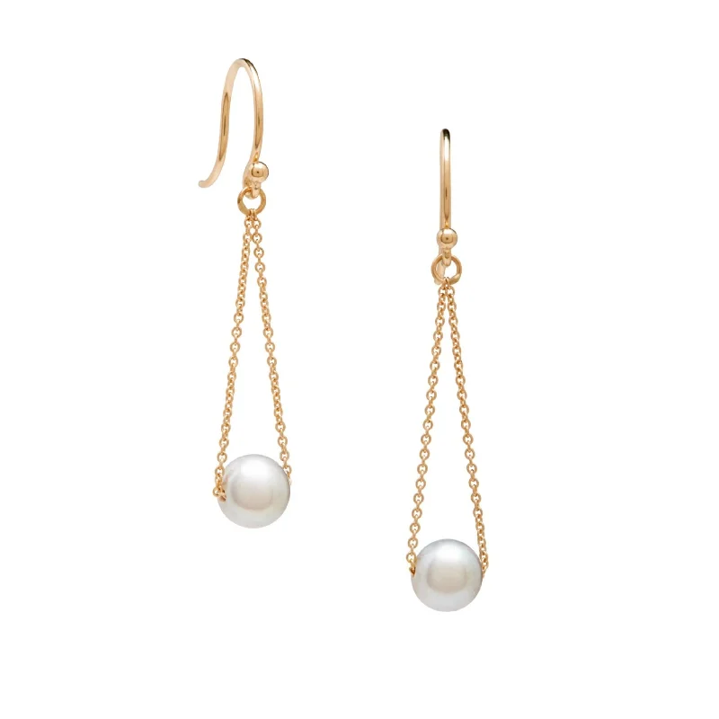 Pearl Hoop Earrings-<!--ER401-->medium swing earrings