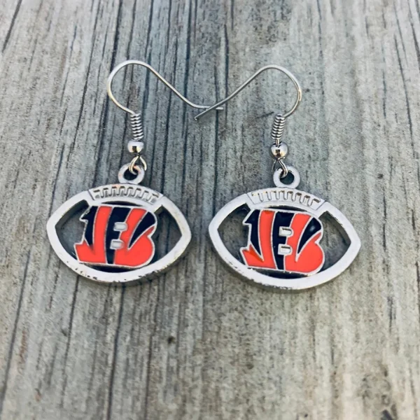 Bright Silver Earrings-Cincinnati Bengals Earrings