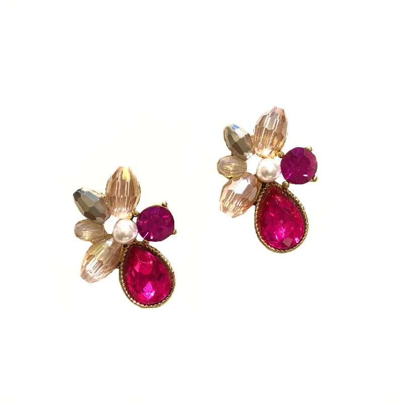 Vintage Drop Earrings-Lily Cluster Studs