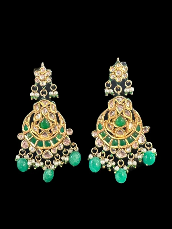 Shiny Stud Earrings-DER511 Sabya kundan Meenakari earrings ( READY TO SHIP )