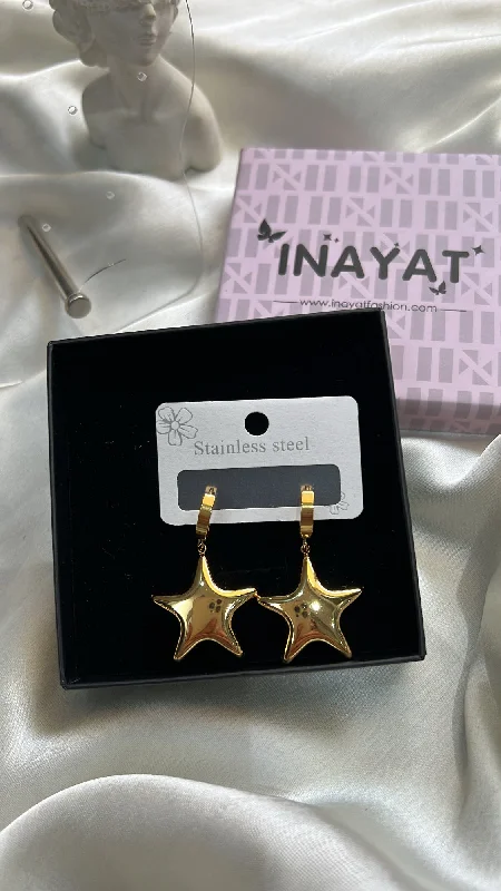 Sterling Silver Earrings-Star drop earrings