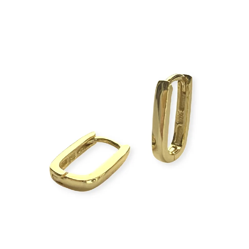 Fancy Gold Earrings-Noellery Paperclip Huggies