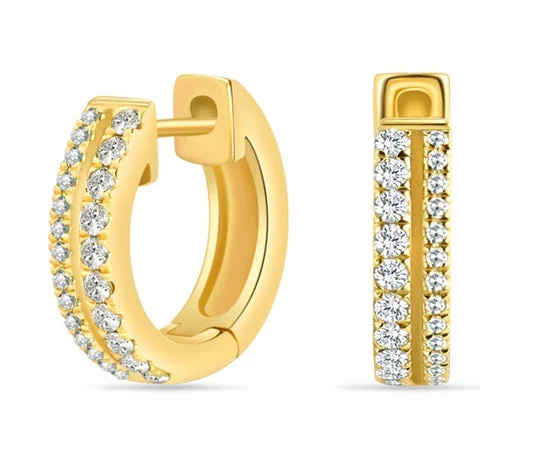 Luxury Gold Earrings-Venetti Huggie Earrings