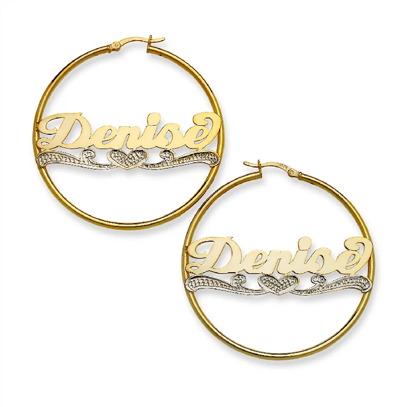 Handmade Hoop Earrings-Better Jewelry Personalized Classic Style Hoop Gold 10K Earrings