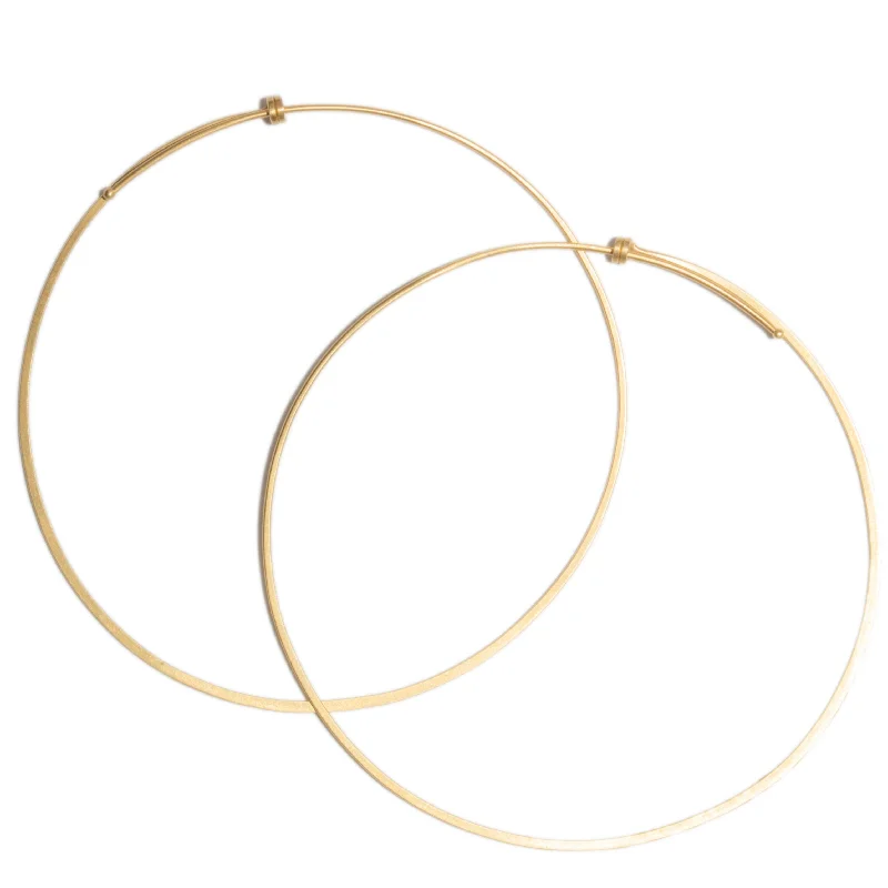 Gemstone Hoop Earrings-<!--ER612-->large round dainty hoop earrings