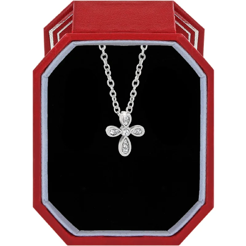 Unique Silver Bar Necklace-Enchanting Cross Necklace Gift Box