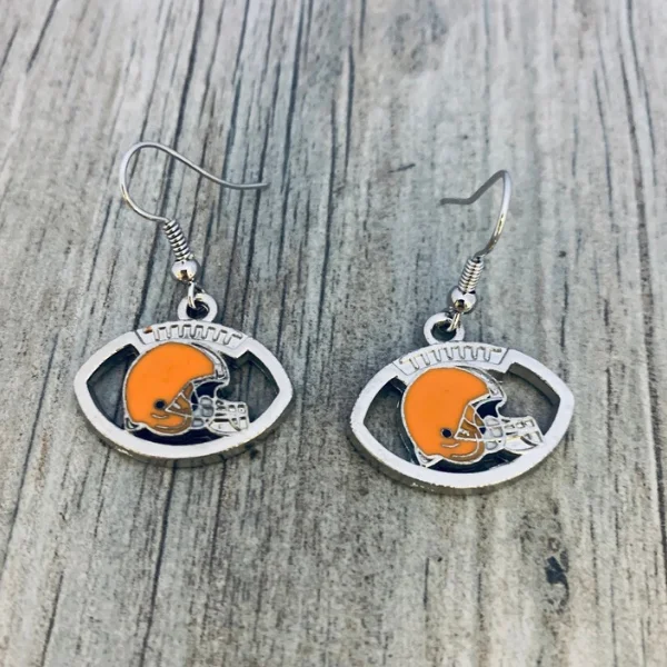 Simple Gold Hoop Earrings-Cleveland Browns Earrings