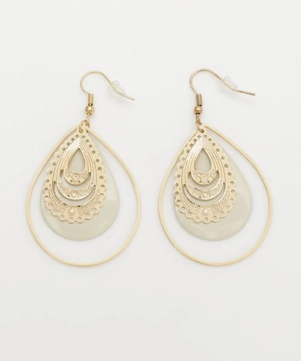 Elegant Dangle Earrings-Matte Drop Earrings