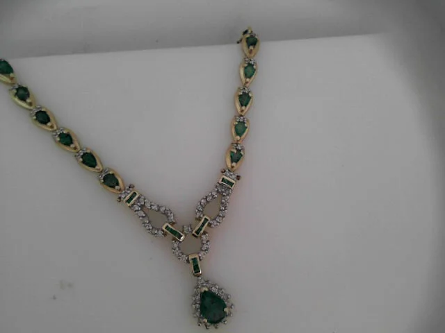 Handmade Pearl Necklace-14k necklace, colored stones, & diamond