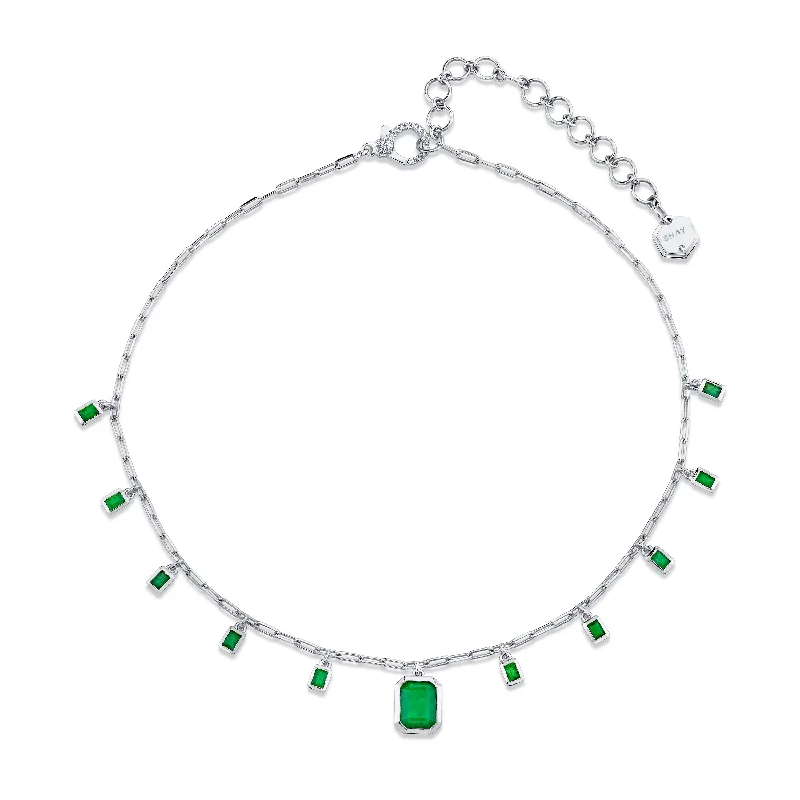 White Gold/Emerald