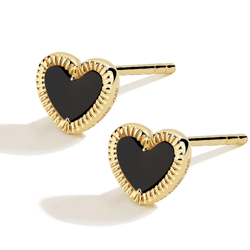 Boho Chic Earrings-Flip - 18K Single Heart Earring