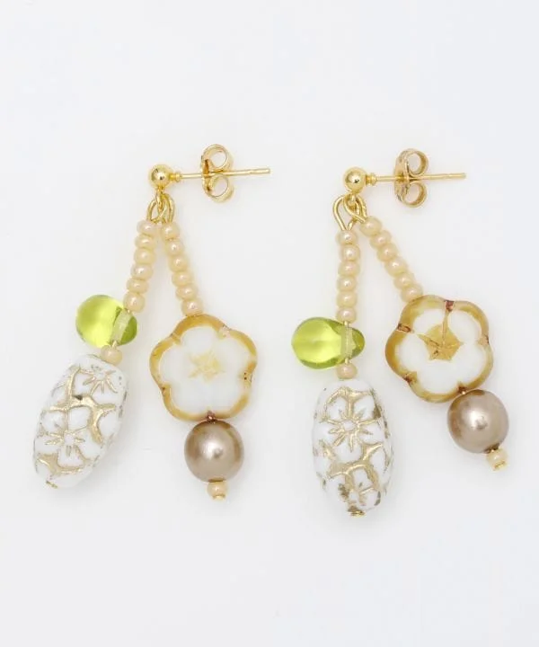 Designer Crystal Earrings-Czech Glass Beaded Earrings