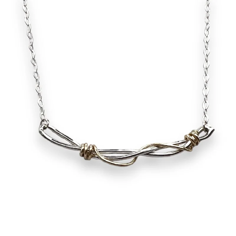 Sterling Silver Necklace-3111 - Barbed Wire Chain