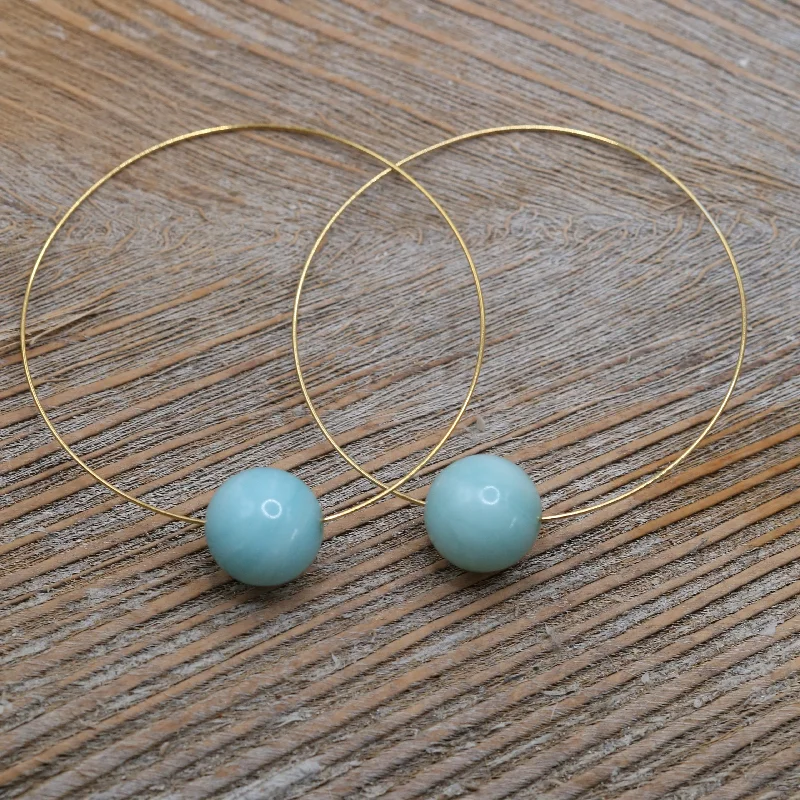 Artistic Gemstone Earrings-Go with the Flow Hoop