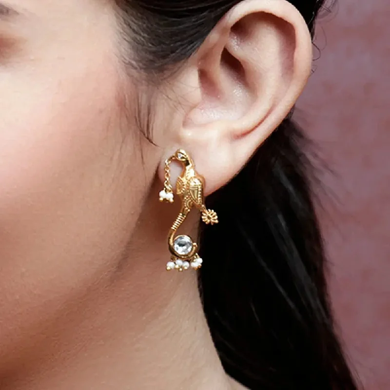 Luxury Fashion Earrings-SILVER 92.5 PARROT BIRD EARRING