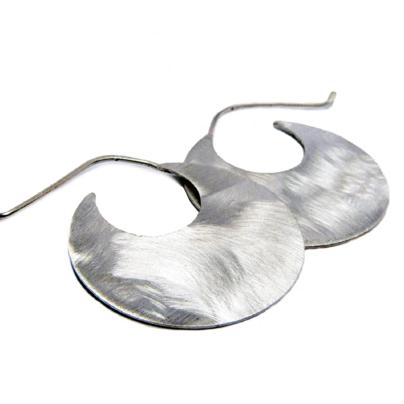 Handmade Gold Earrings-Fab Hoop Earrings in Sterling Silver