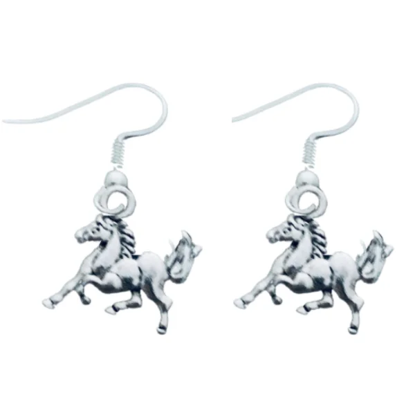 Emerald Earrings for Women-Horse Charm Earrings